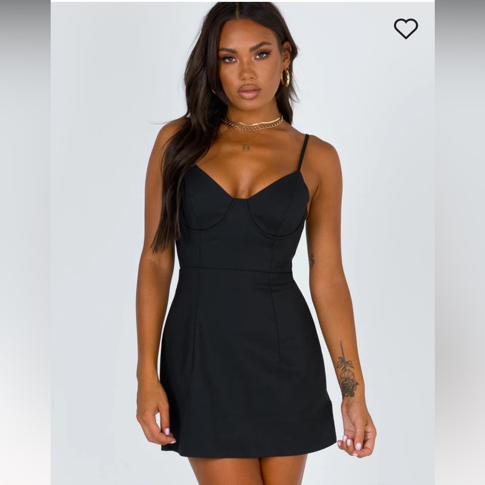 Princess Polly Novella Mini Dress Black